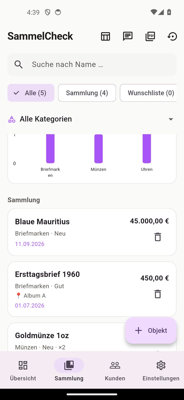 Sammlungs-Liste