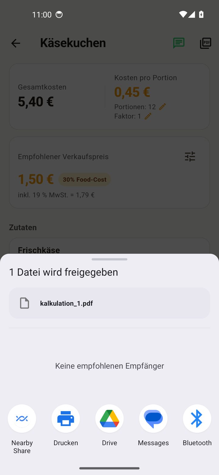 PDF-Kalkulation