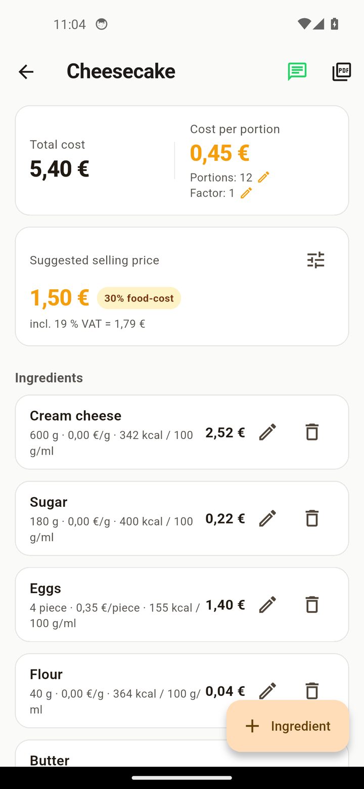 Recipe detail